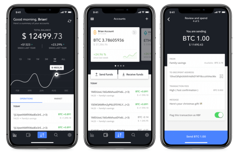 Ledger Wallet mobile GUI