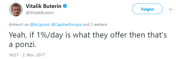 Vitalik Buterin Bitconnect