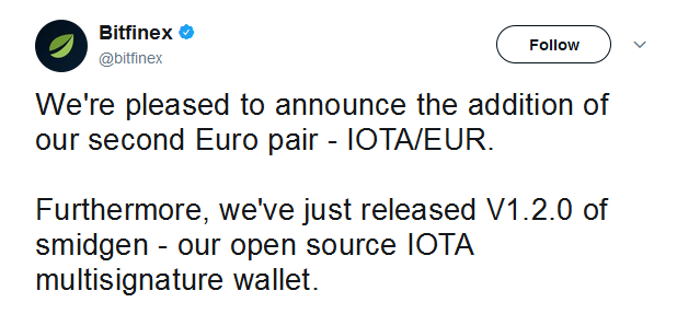 Bitfinex Iota