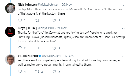 Vitalik Buterin vs. IOTA