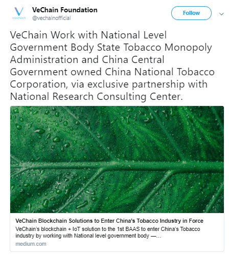 VeChain Partnerschaft